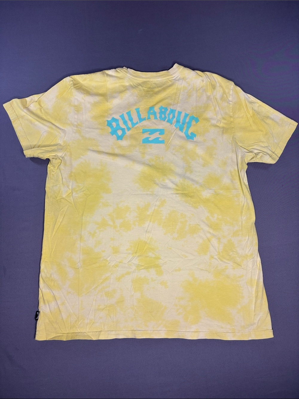 Billabong Shirt Mens Large Yellow Wave Washed Graphic Logo Surf Short Sleeve Tee